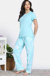 Zivame Floral Hush Knit Cotton Pyjama Set - Island Paradise — thumbnail 3